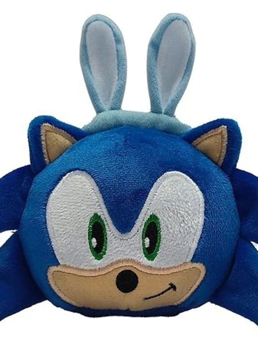 Sonic The Hedgehog Blue Plush Head with Bunny Ears Bag Charm
